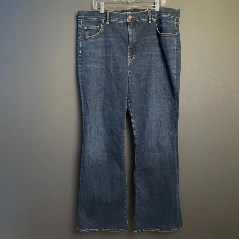 Veronica Beard Beverly Skinny Flare High Rise Jeans Size 22 - Picture 15 of 17